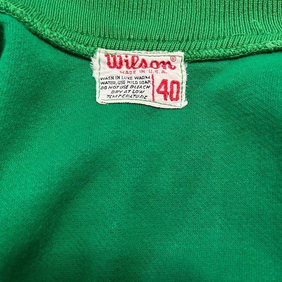 Wilson Vintage RARE Women's Green Fleece Full Zip Sweater Jacket- Made in USA - Picture 10 of 13